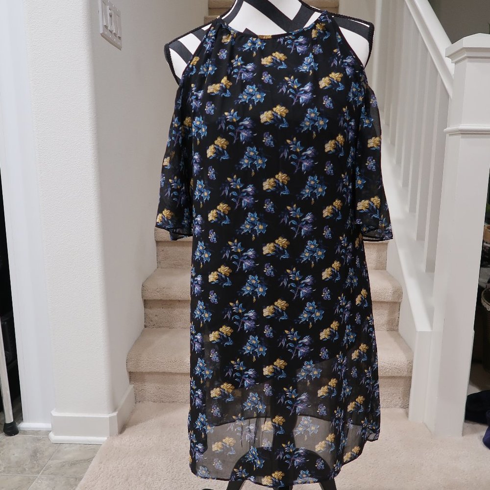 Floral Cold-Shoulder Dress